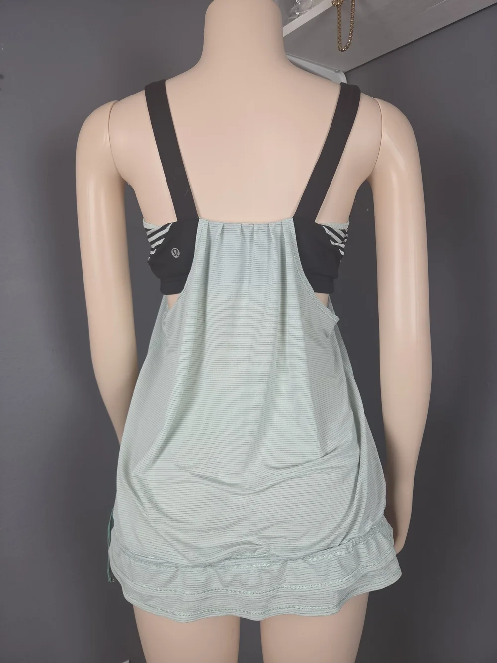lululemon athletica Black & Mint Striped Tank